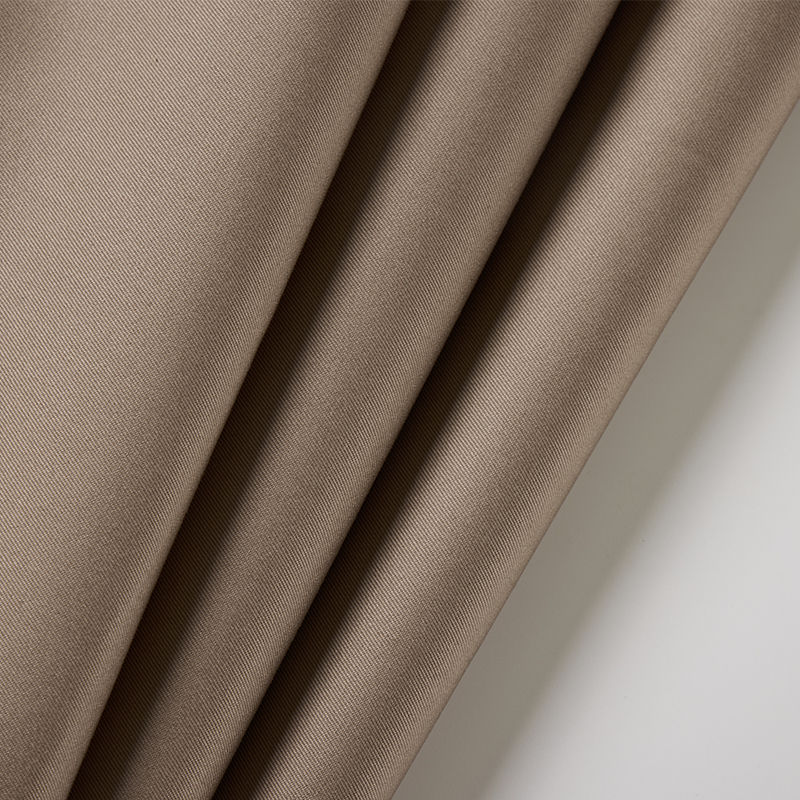 Khaki Poly Cotton Blend Fabric