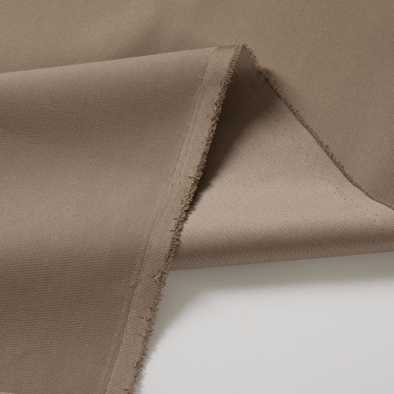 Khaki Poly Cotton Blend Fabric